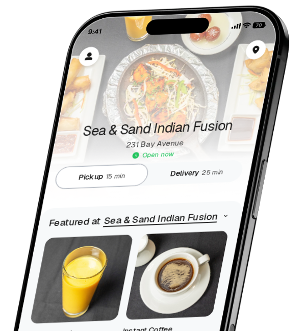 Sea & Sand Indian Fusion app preview