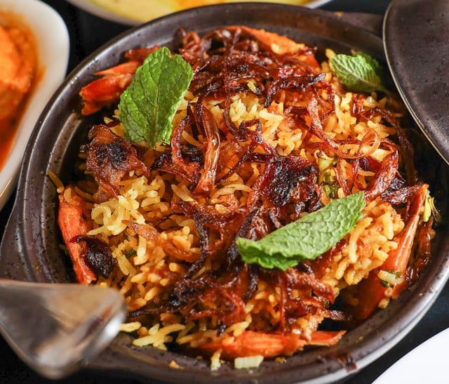 Shrimp Dum Biryani.